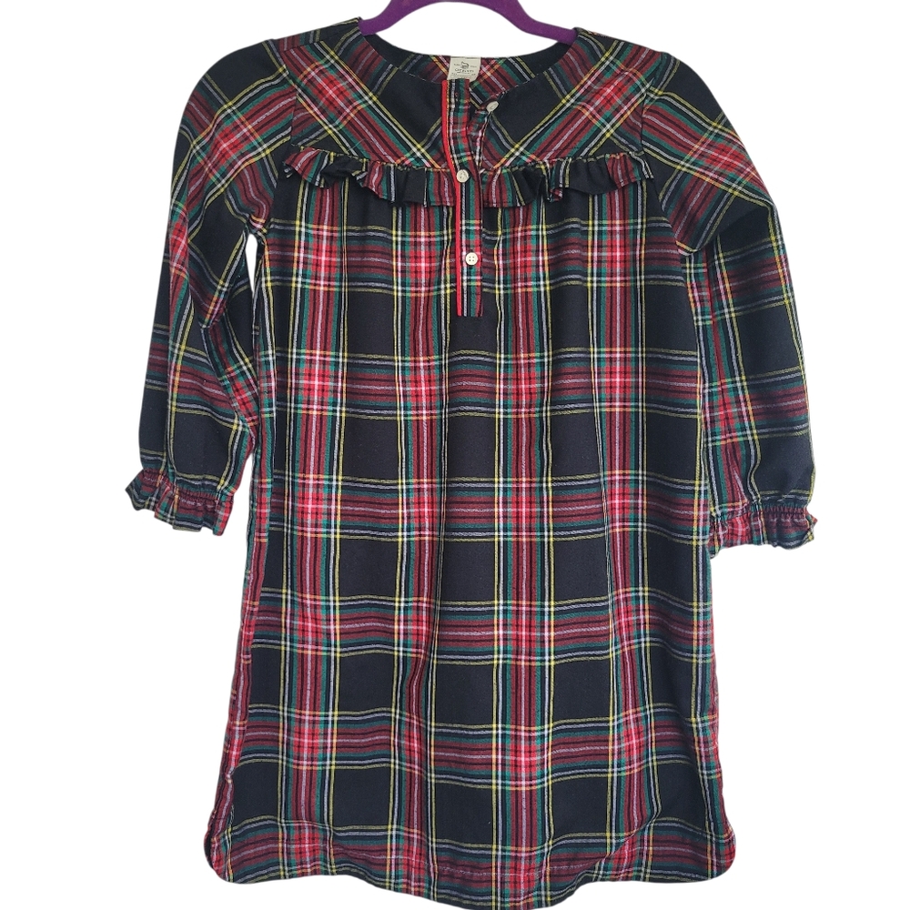 J. Crew Girls Flannel Nightgown Pajamas Red Tartan Plaid Size 10